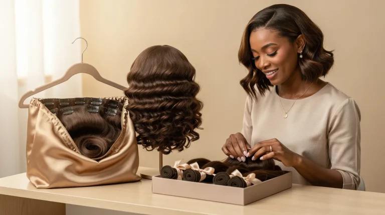 How to Store Clip-Ins, Wigs and Bundles for Black Hair featured hair inspiration