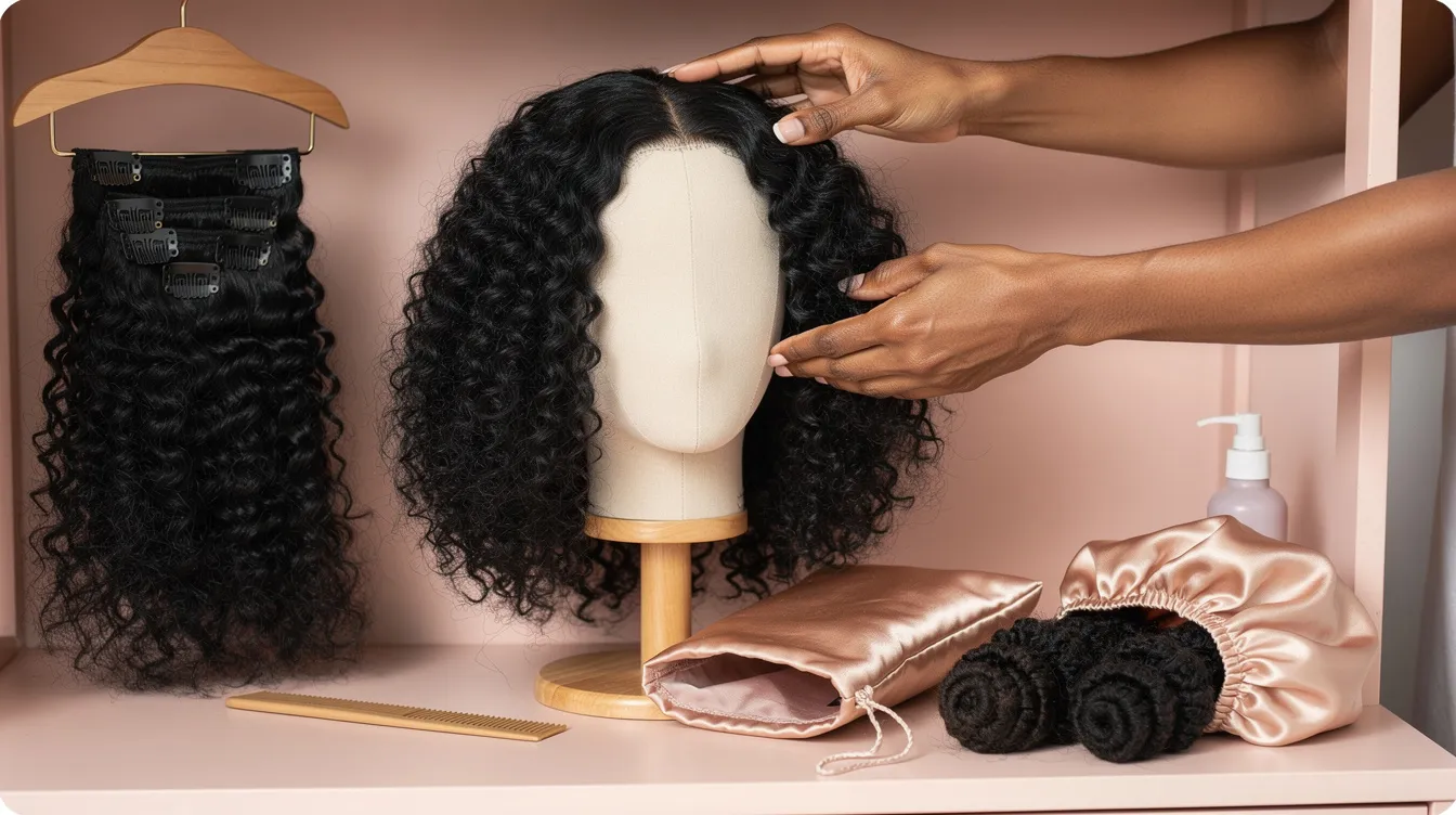 How to Store Clip-Ins, Wigs and Bundles for Black Hair article hair inspiration