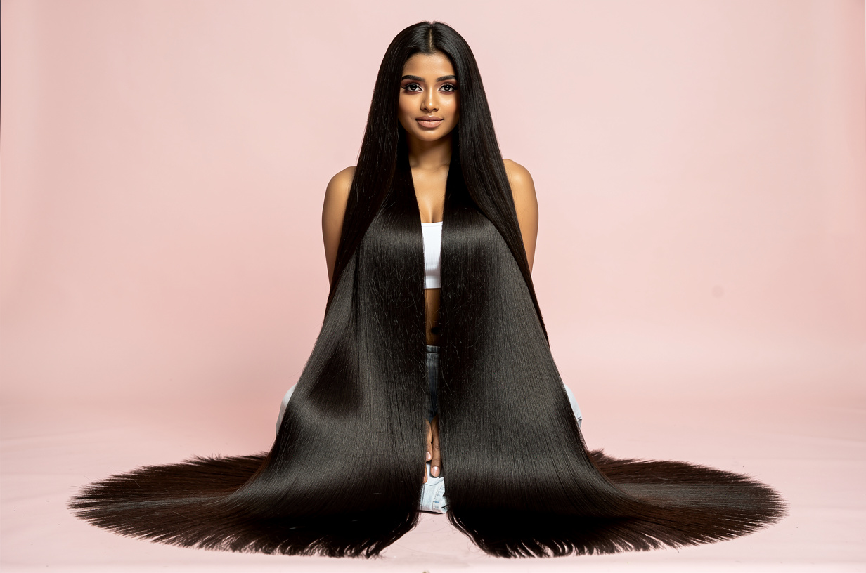 Hair extension length chart
